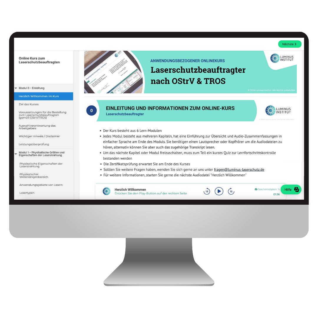 Medien Luminus (1) Medien Luminus 1 - Laserschutzbeauftragter - Luminus Institut für Laserschutz und Arbeitssicherheit